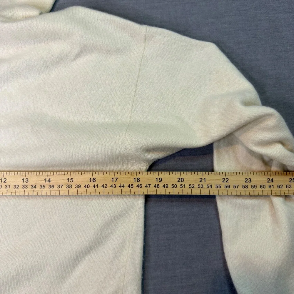 William Lockie Turtleneck Sweater Womens S Cream‎ Excellent Cashmere Scotland